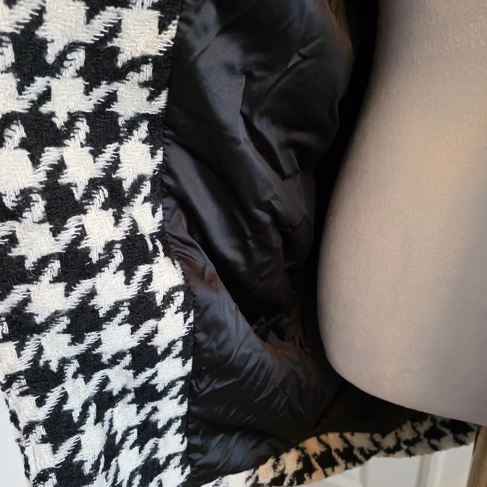 BlankNYC NWT Black And White Houndstooth Jacket Womens Size S - Picture 4 of 14
